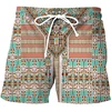 Colorful Ethnic Pattern Beach Shorts For Men Exquisite 3D Printed Swim Trunks Summer Vacation Short Pants Loose Board Shorts 5