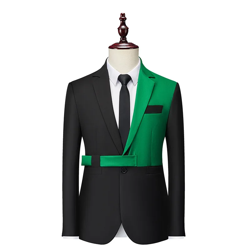 Good Quality Spring Niche Style Single Button Fashion Patchwork Color Blazers Men Women Casual Business Suit Jackets