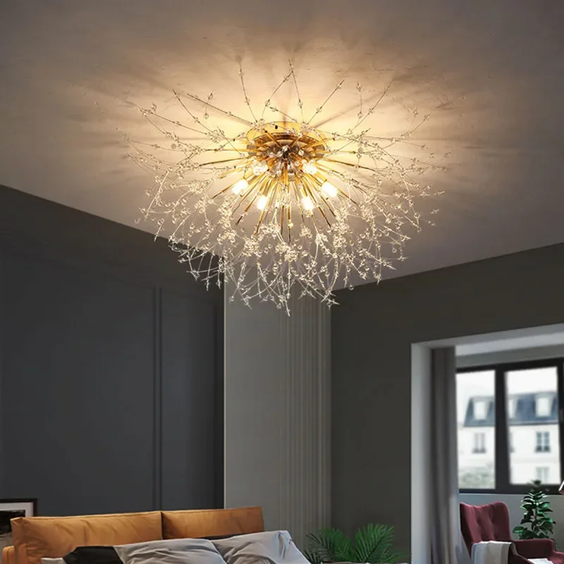 

Modern Dandelion Crystal Chandelier Nordic Living Room Dining Room Bedroom Ceiling Light Room Light Fireball Decorative Light
