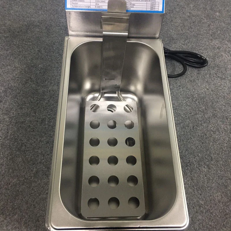 Electric Deep Fryer 2000W-Watt Large Professional Grade Stainless Steel with Triple Basket and Timer 6