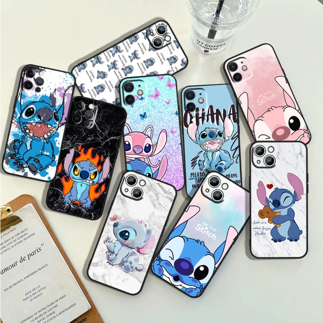 Disney OHANA Stitch Cute Phone Case For Apple iPhone 15 14 13 12 11 Pro Max