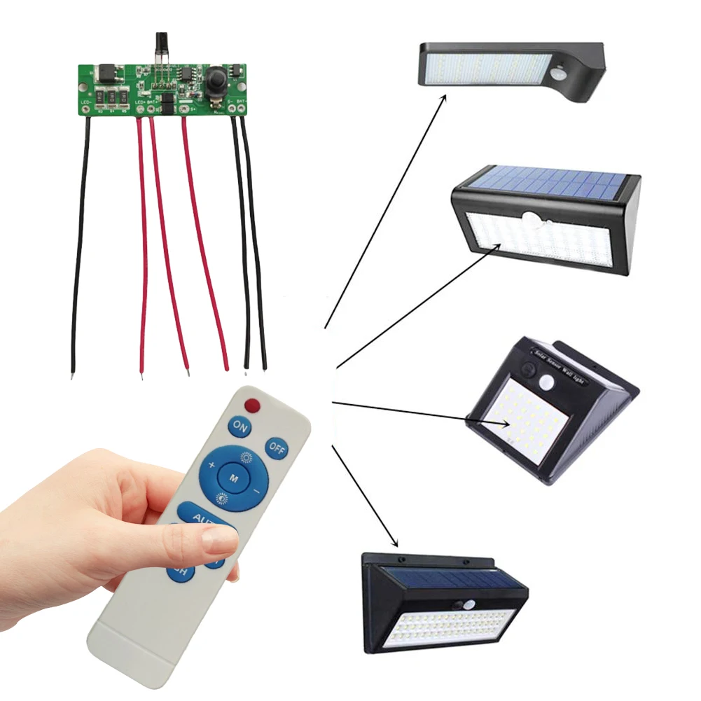 3.2V 3.7V Solar Street Light Control Panel Circuit Board with Remote Control Solar Light Circuit Board