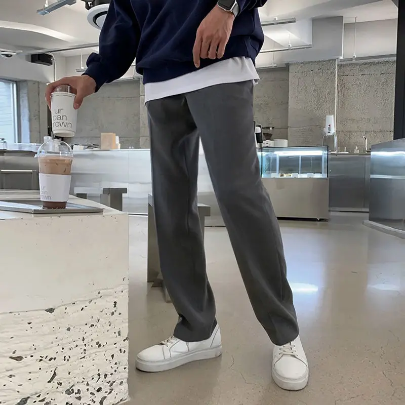 

2023 Business Male Pants Trousers Men's Clothing Casual Formal Dress Social Suit Solid Color Elegant Work Loose Pants N59