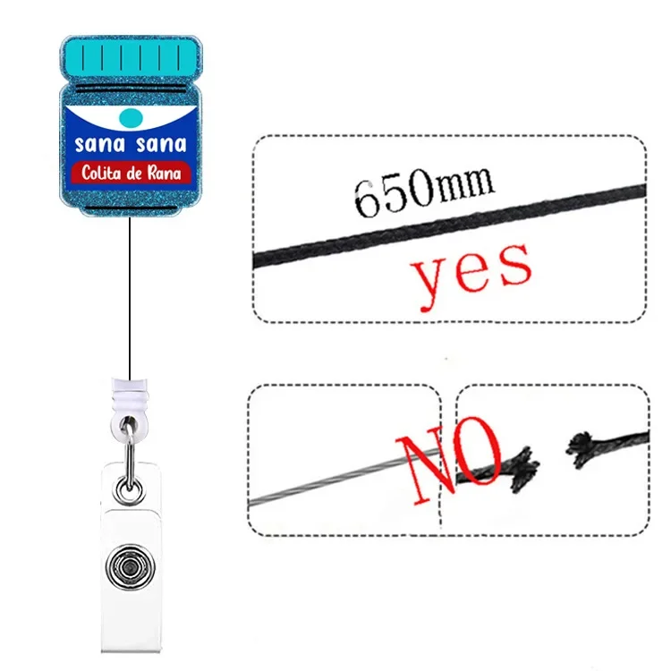 1 Piece Retractable Nurse Badge Reel Cute Anime Medical Bottle Baby Doctor Name Tag ID Card Holder Keys Lanyard retractable badge reel badge holder badge holder keychain retractable id tag retractable id lanyard