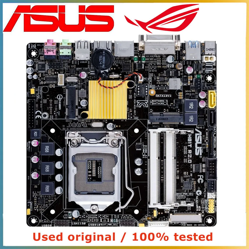 Mini ITX Motherboard para ASUS, H81T R2.0, LGA 1150, DDR3, 16G, Desktop Mainboard, SATA III, PCI