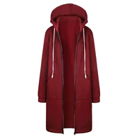 2025 Women's Autumn Winter ThickenHoodies Parkas Loose Hooded Jackets Zipper Pocket Maxi Size Sweatshirt Sports Dresses Outwear 3