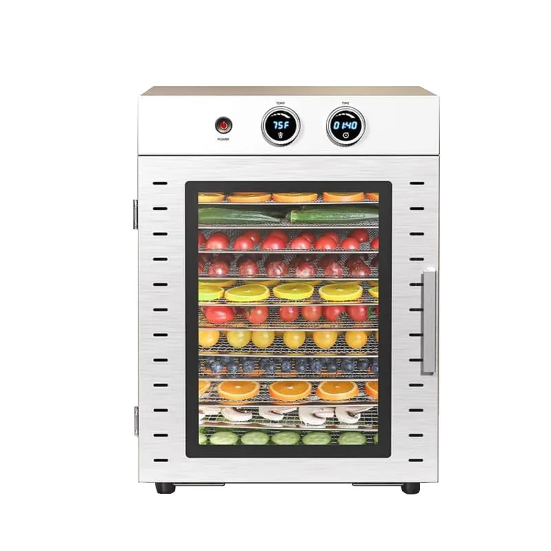 12 Layer Dryer Fruit Machine Dehydrator Household Double Knob Timing Suitable For Food And Dried Meat Fruits And Vegetables