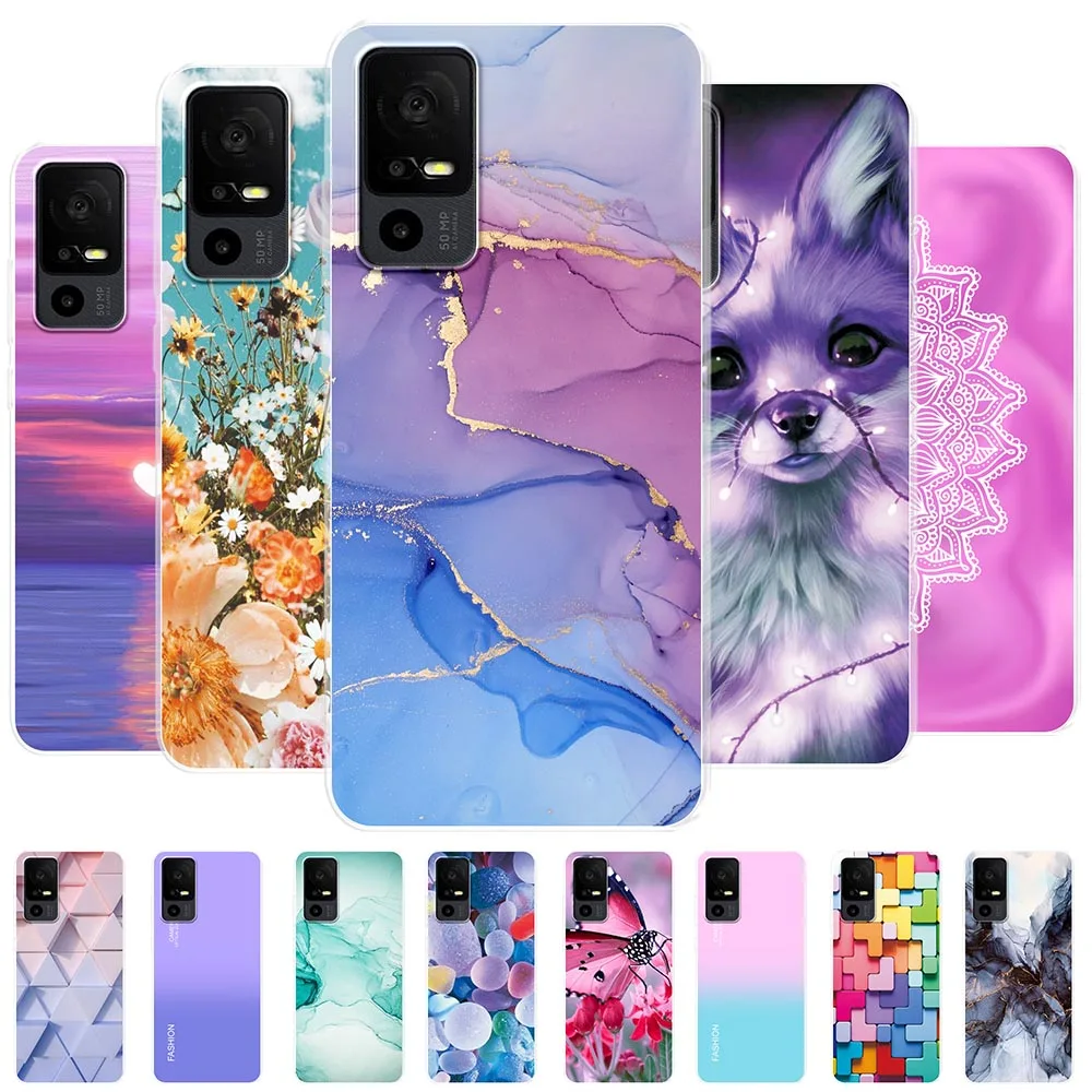 Per Tcl 40 Se Custodia 6.75 Pollici Fantasia In Silicone Trasparente Morbido Tpu Cover Coque Per Tcl 40 Se Custodie Per Tcl 40 Se Paraurti Fundas