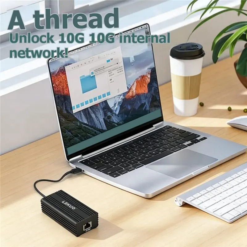 LA-For PC 노트북 USB 3.2 10G 이더넷 Lan 어댑터 RTL8159 코어 RJ45 USB-C 포트(다중 장치용) Win11