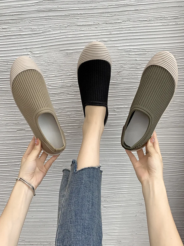 

Comfortable Flat-Bottomed Women's Shoes Spring and Breathable Mesh Casual Vulcanized Shoes Women Work Loafers Casual Flats Shoes