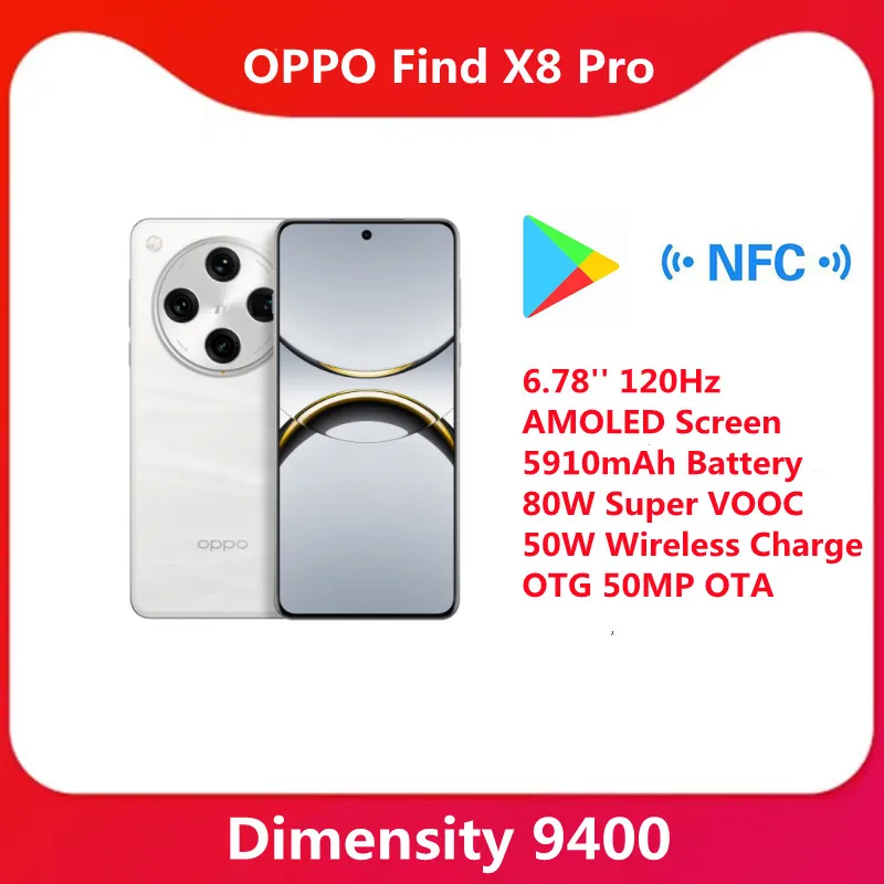 OPPO Find X8 Pro 5G Smart Phone 6.78'' 120Hz AMOLED Screen 5910mAh