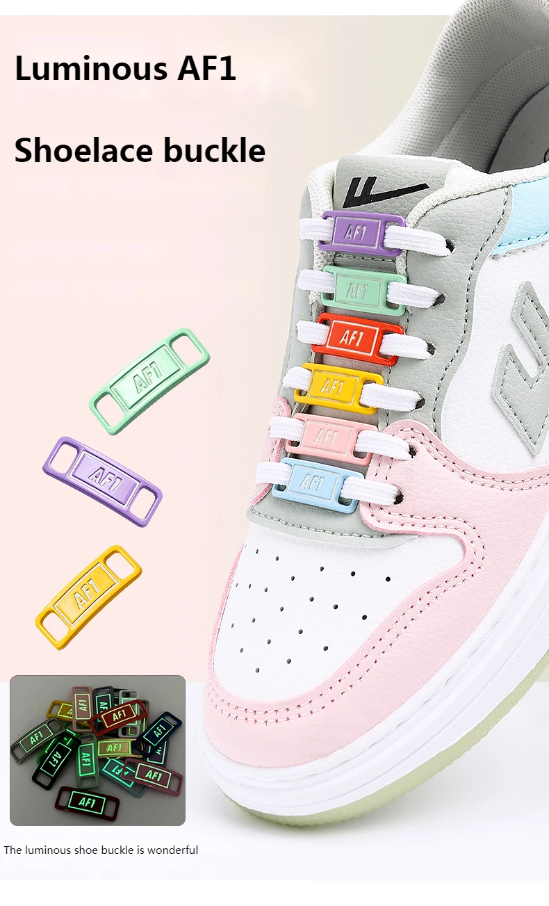 Leuchtende Schnürsenkelschnallen, Glühende Metallverschlüsse für DIY-Schnürsenkel, Schuh-Dekoration, Sneaker-Zubehör – Detail 1