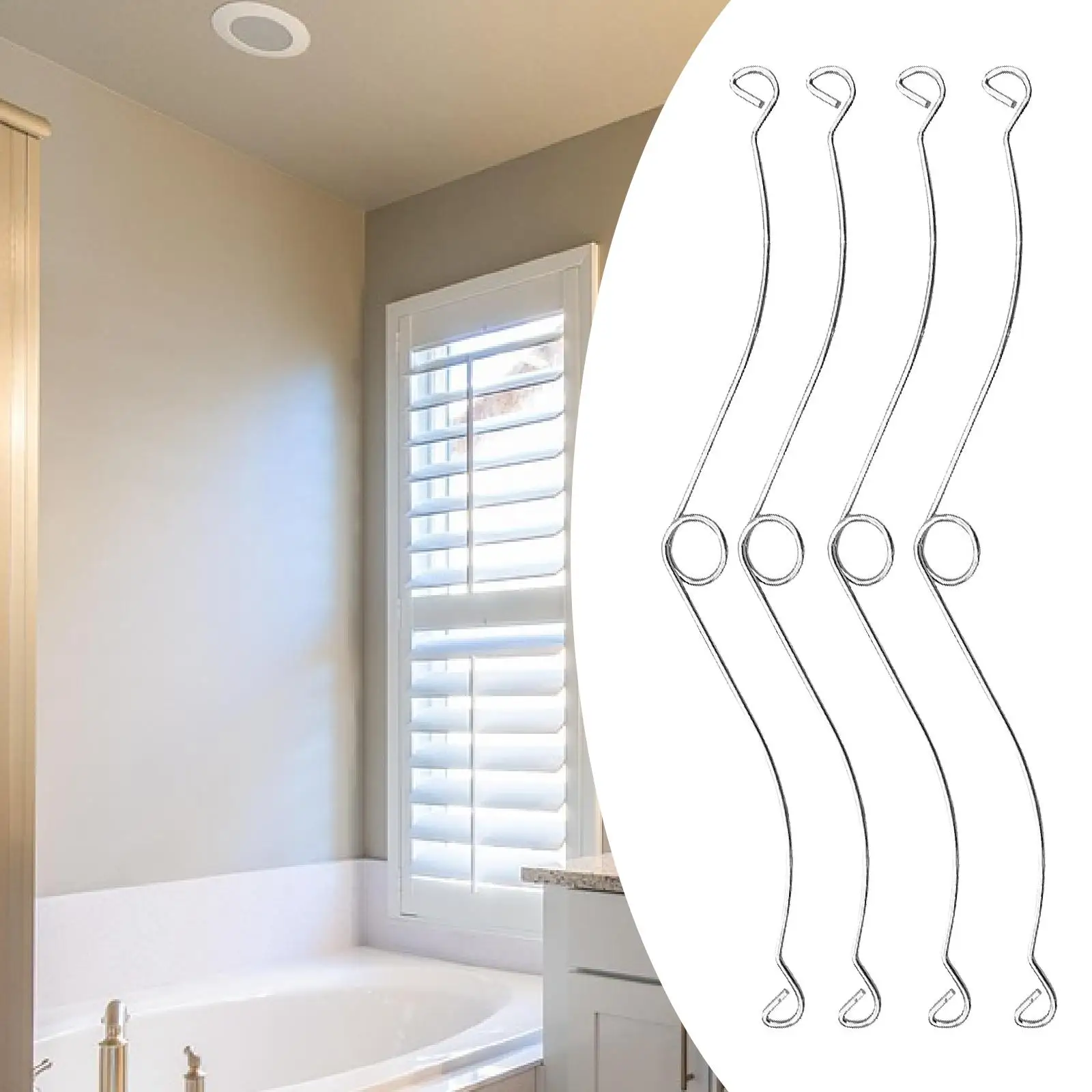 4Pcs Grille Spring Clips Replace Easy Installation Convenient Bathroom Light Accessories for Rvl80 and Nutonescovil