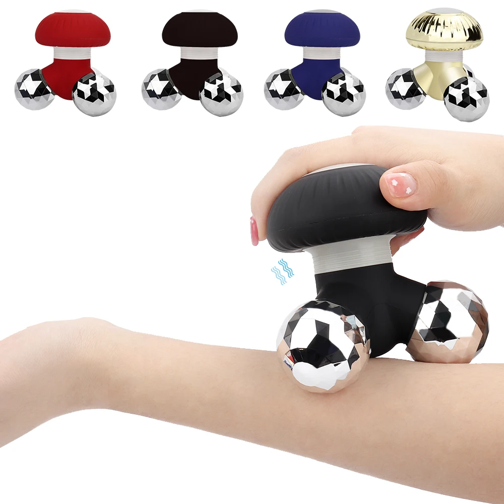 

1pc Mini Electric Mushroom Shape Massager Multi Frequency Vibration Full Body Massage Promote Blood Circulation Relax Muscles