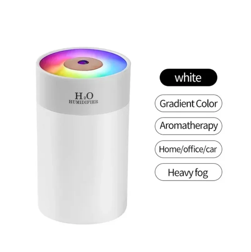 Mini Home Humidifier USB Ultrasonic Aromatherapy Air Humidifier with Romantic Light for Bedroom or Car 260ML