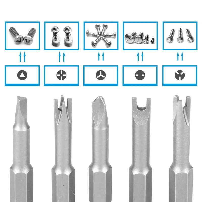 Screwdriver set 5/7/13pcs Special-Shaped Bit PH2 Triangle/U/Y Shape Three Points Cross Hand Tool/Power Tool