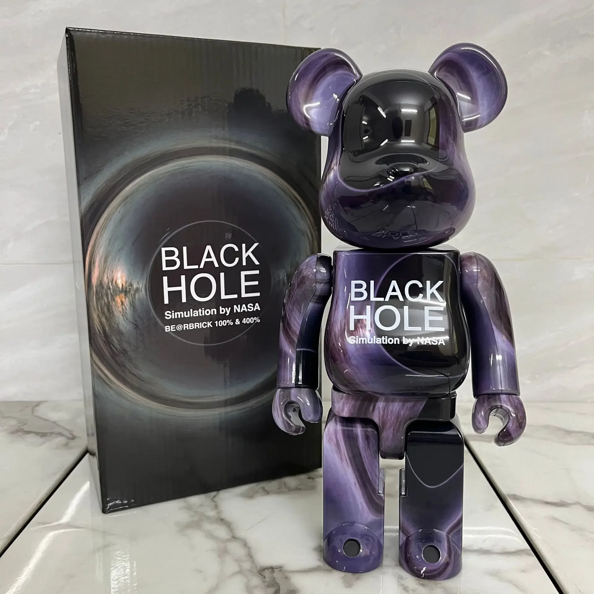 BLACK HOLE BE@RBRICK 100％ &amp; 400％ Medicom 400% + 100% Bearbrck ~ NASA Be@rbrck BLACK HOLE | eBay