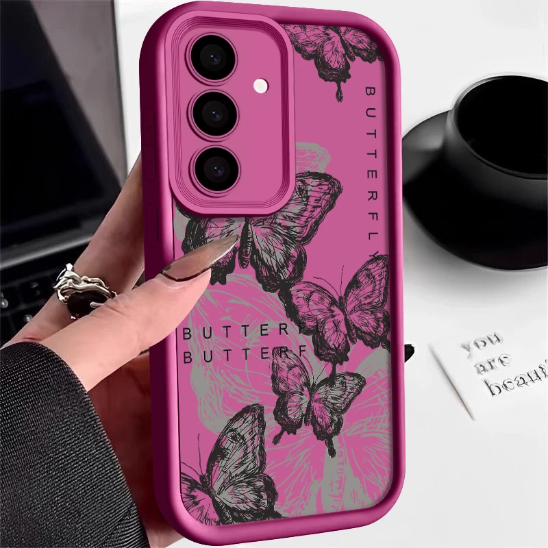 Retro Butterfly Soft Silicone Phone Case Cover
