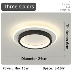 Modern LED Ceiling Chandelier - Three - Color Decorative Light Fixture (Ceiling Lights)