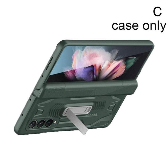 For Samsung Zfold3 Mobile Phone Shell Magnetic Suction Personality Creative W22 All-inclusive Bracket Shell With F S0B4