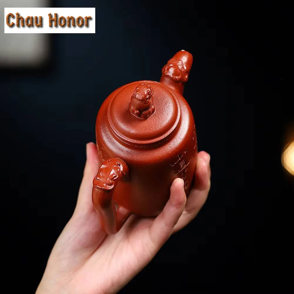 320ml Chinese Yixing Purple Clay Tea Pot Handmade Beauty Purple Mud Kettle Raw Ore Zisha Filter Teaware Tea Accessories Gift