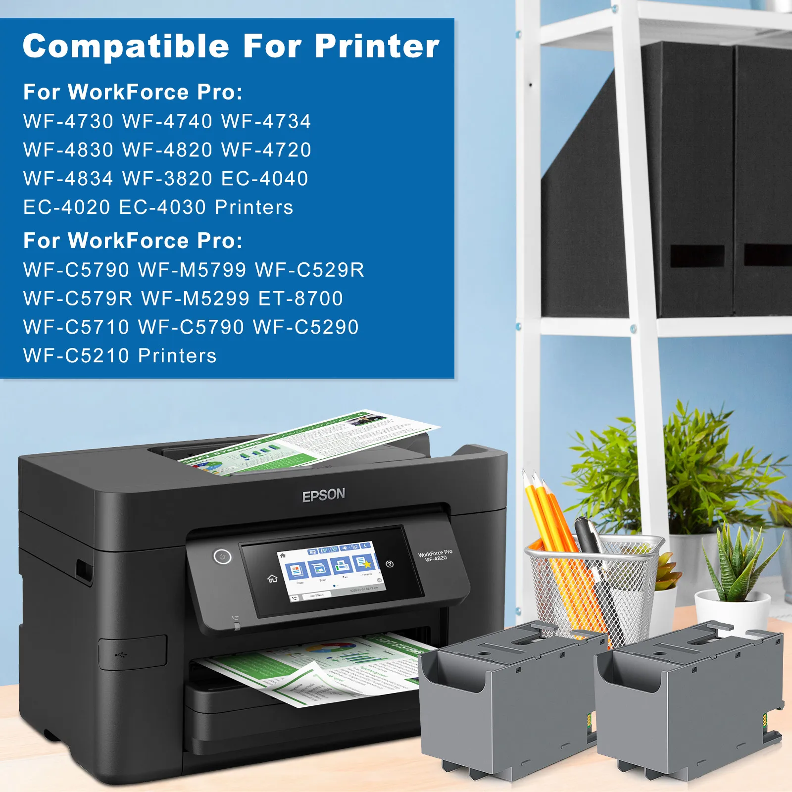 Cartridge chip T6716 Ink Maintenance Box For Epson Workforce Pro WF-3820 WF-4820 EC-4020 WF-4830 WF-4720 WF-4834 WF-4734 WF-4730 WF-4740