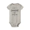 First Grandchild Coming Soon Announcement Newborn Baby Bodysuits Funny Boy Girl Short Sleeve Jumpsuit Gift for New Grandparents 2