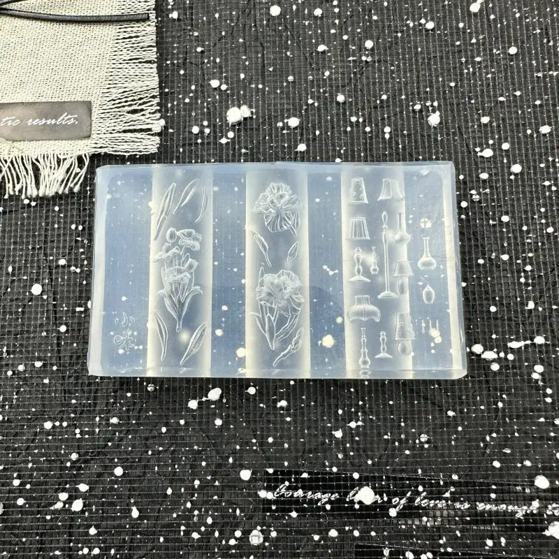 꽃 실크 리본 나비 3D 실리콘 네일 몰드 투명 릴리프 네일 템플릿 DIY 네일 아트 장식 매니큐어 디자인 도구