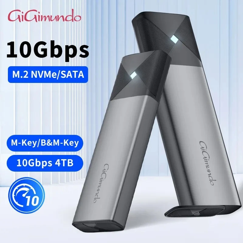 M.2 SSD 인클로저, NVMe/SATA 듀얼 프로토콜 USB 3.2 하드 디스크 케이스, PCIe SSD 박스, PC 노트북 외부 스토리지 박스, 10Gbps