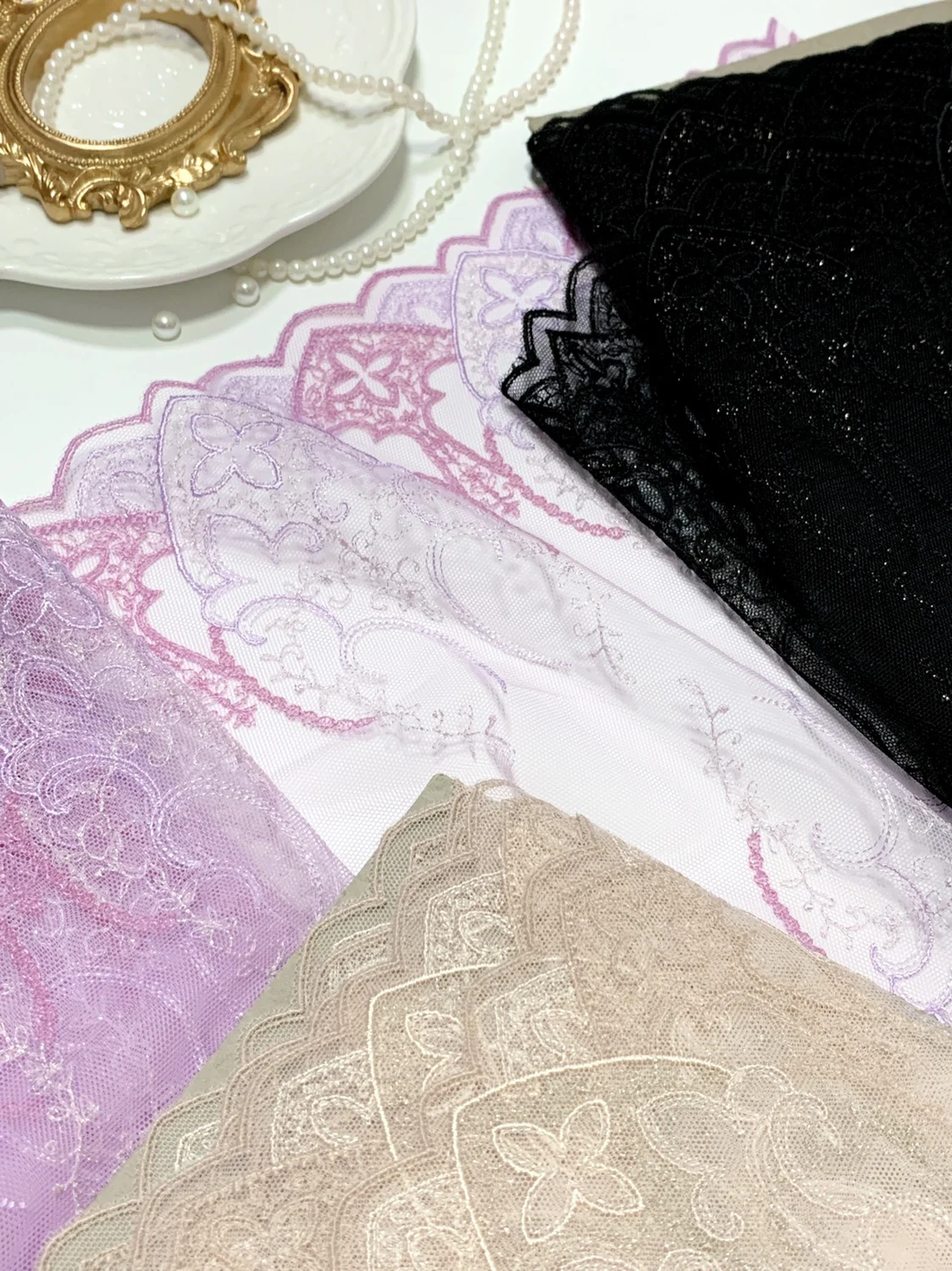 

13Meters Bilateral Embroidered Lace Trim Black Clothes Accessoriesy Lingerie Bra Underwear Doll's Dress Sewing DIY 13Yar