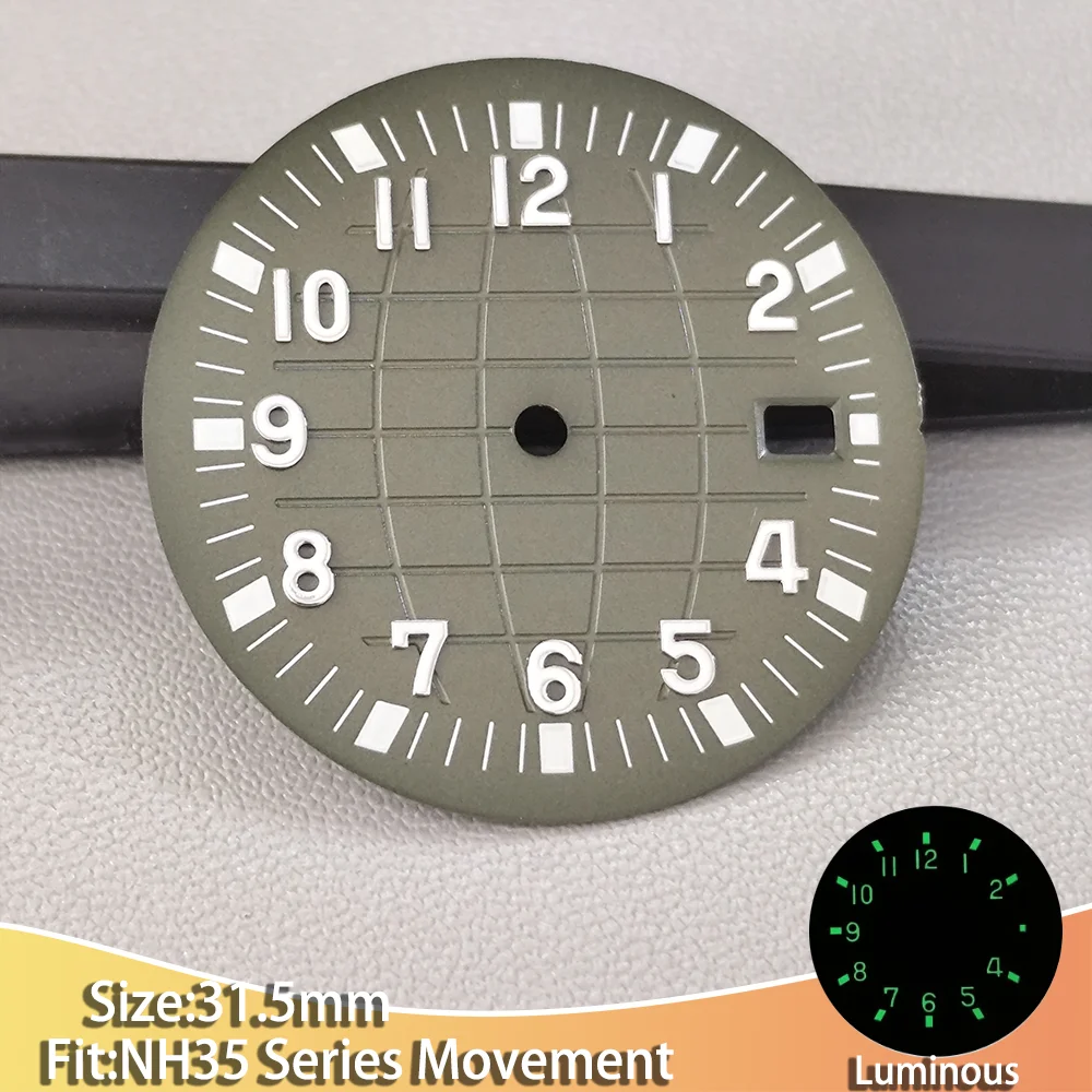 NH 35 31.5mm Dials Men's Watch Suitable for NH35 Series Movement Watches Luminous Function New Multi-color Dials Accessories