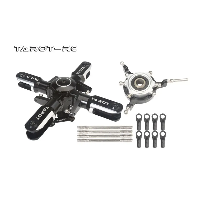 

Tarot 500 Helicopter Parts - Quad Rotor Head Set With Swashplate Black TL50028