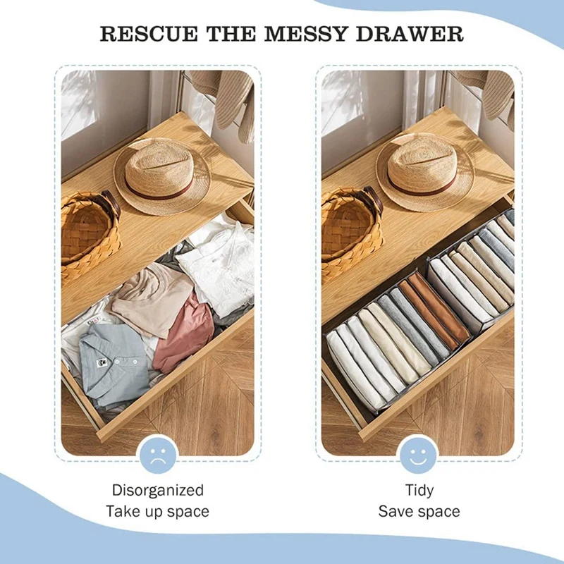 Underwear Drawer Organiser, Drawer Divider Home Dorm Wardrobe Pack Of 3 Underwear Organiser Cabinet For Bras Socks