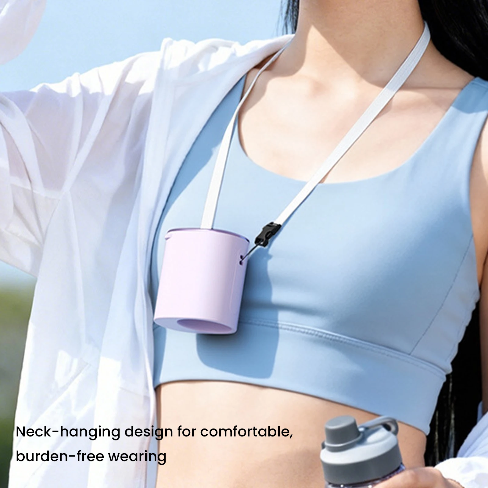 LED 디스플레이 허리 클립형 선풍기 USB 충전 야외 클램프 우산 선풍기 휴대용 냉풍기 여행 사무실 걷기용