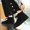 Vintage Brown Flat Casual Shoes Men Lace up Ankle Boots High Top Suede Sneakers Men Loafers Comfortable Work Men Vulcanize Shoes 6