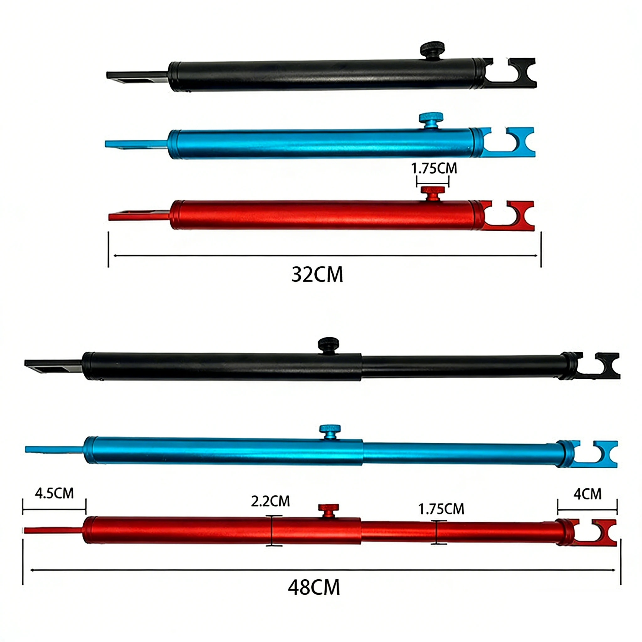Telescopic Aluminum Car Support Rod Trunk Lid Prop for Polishing Dent Repair 32-48cm Adjustable Tool