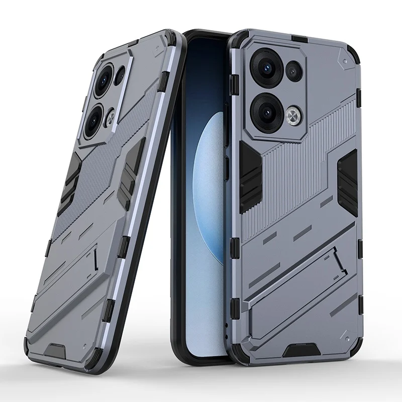 Shockproof Armor Phone Case with Car Magnetic Stand and Protective Back Cover