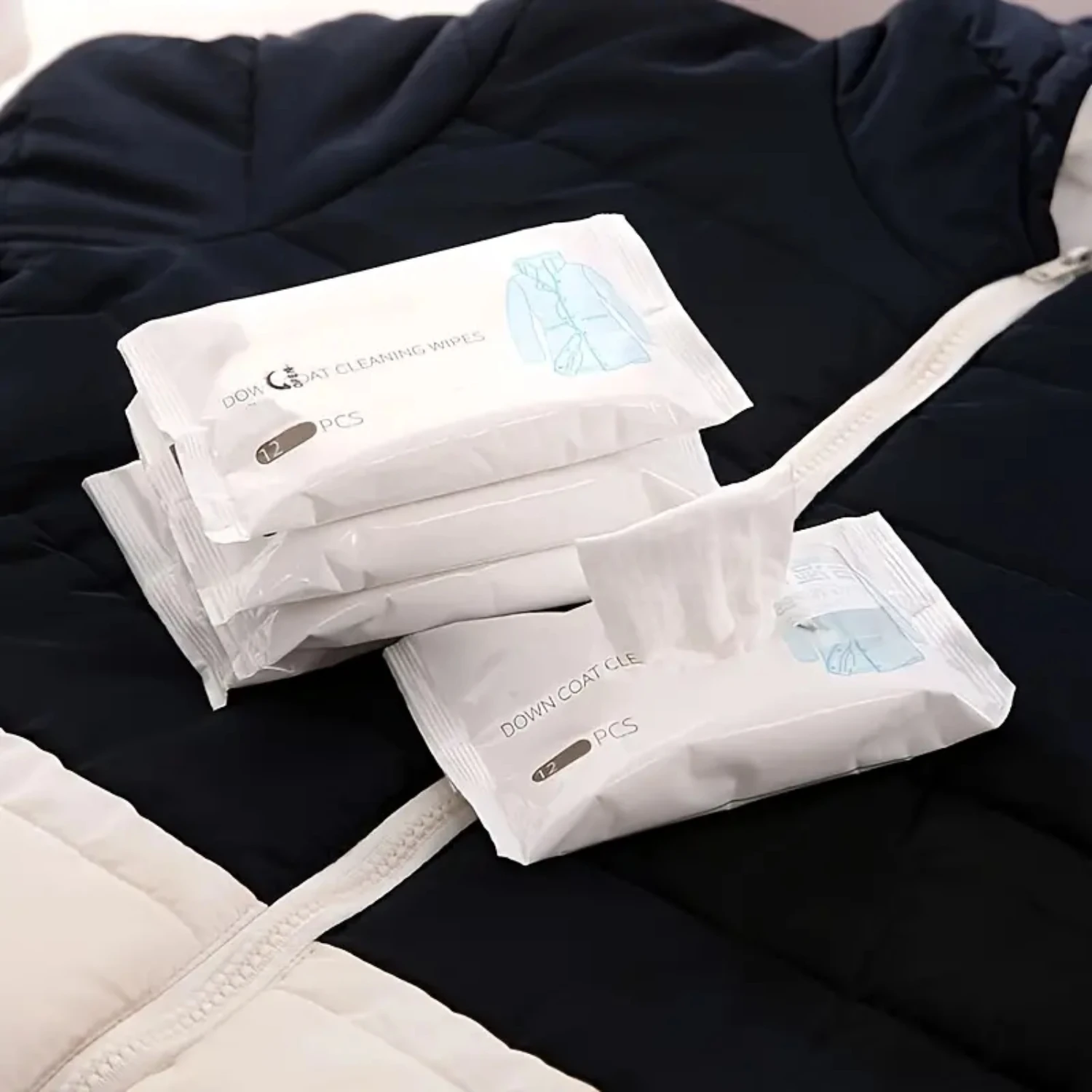 Pack of 5 Disposable Fast Portable Detergent Towels for Down Coats and Jackets