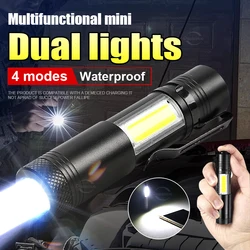 Super Bright LED Flashlight Portable Mini Torch Multi Action Brain Lantern Waterproof Zoom Hand Light Durable emergency Torch