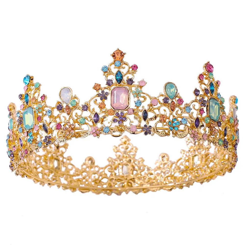 Best price princess party pageant tiara and crown rhinestone hair tiara women wedding hair accessories