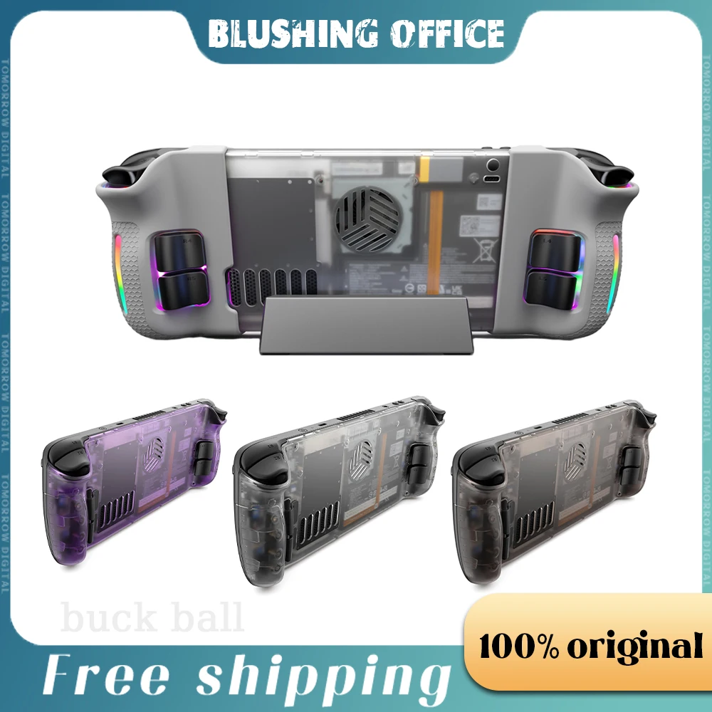 

Jsaux Back Transparent Game Console Plate For Steam Deck Replacement Case Cooling Back Plate For Steameck Heat-Dissipation Cover