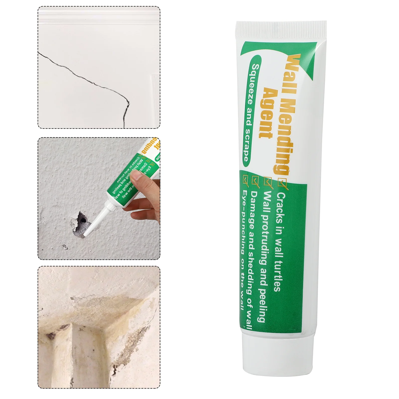 

2 Sets The Tools Crack Repair Agent Home White Latex Mending Ointment Walls Peeling Gap Paste Suite Household Cream