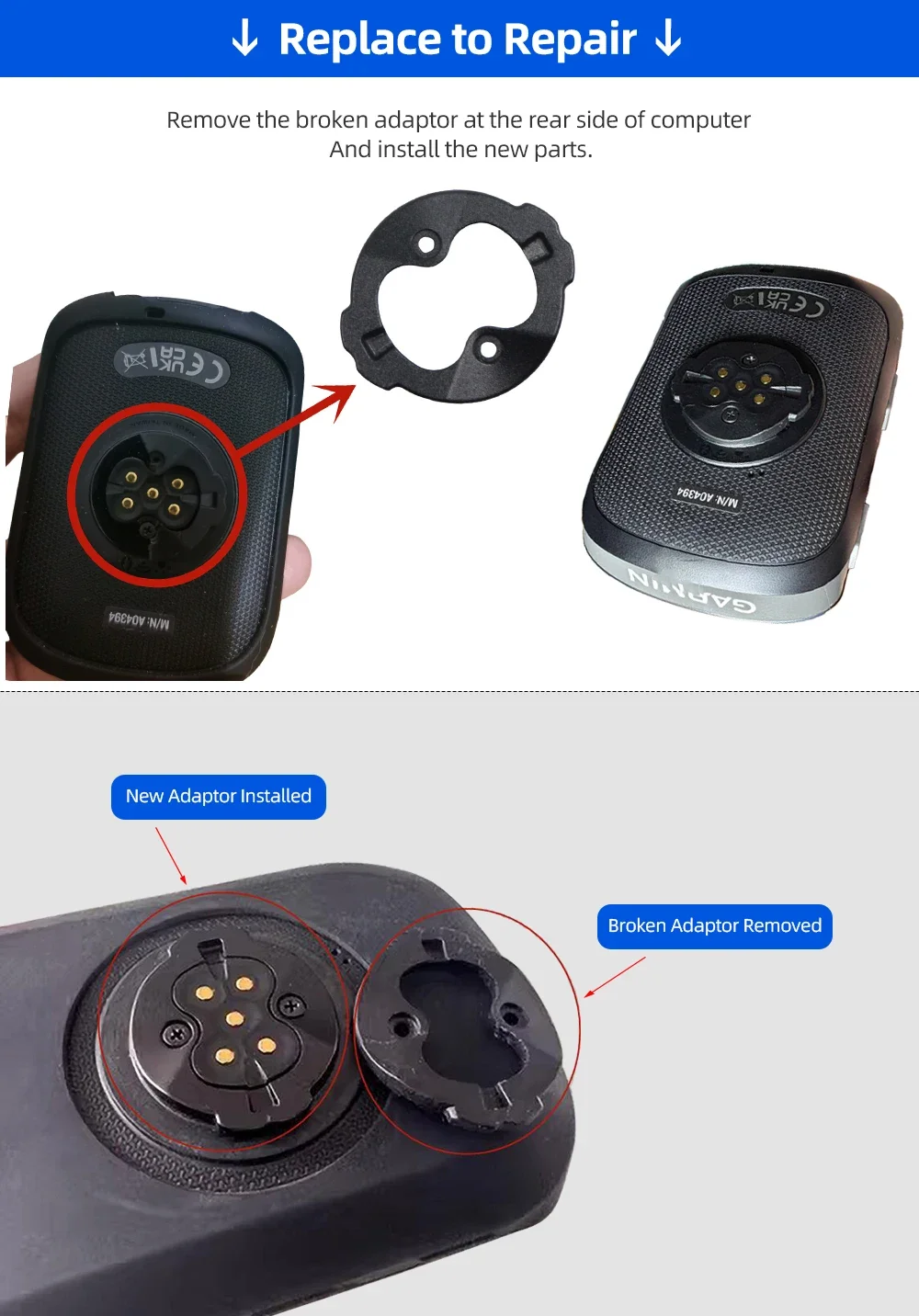 Fahrradcomputer-Basis-Reparaturteil für Garmin 1050 840 540, CNC-Legierung, nicht 3D-gedruckt, mit Werkzeug, leichte, feste GPS-Basis für den Radsport – Detail 6