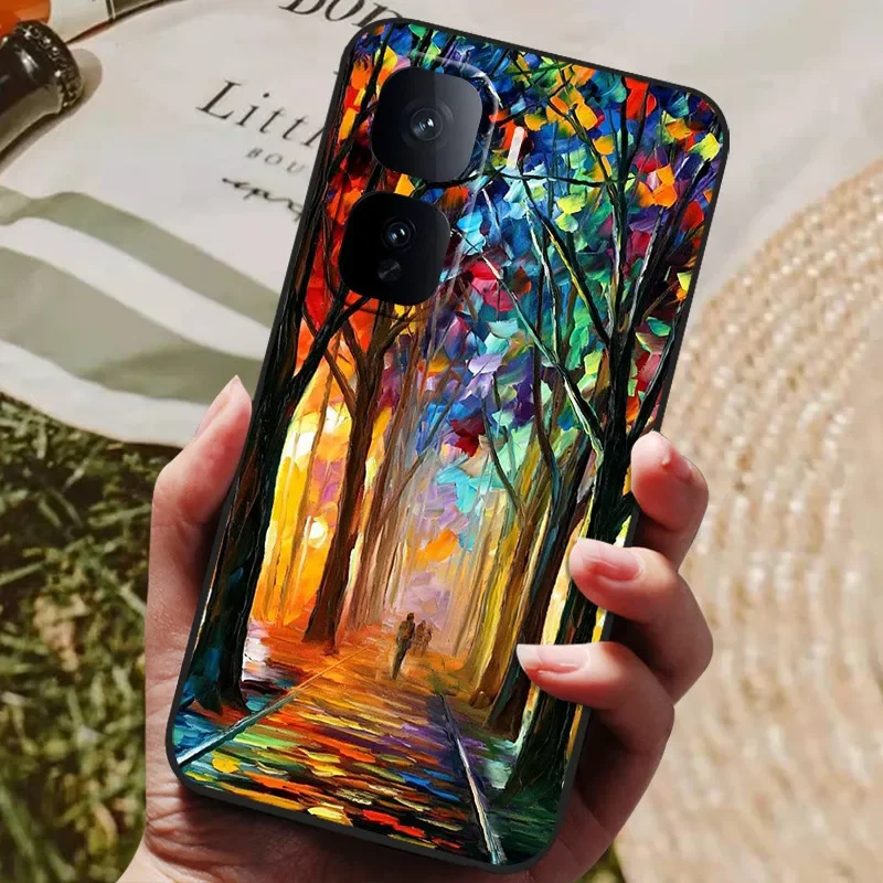 Cute Cat TPU Soft Silicone Protective Case Cover - Painted Design for VIVO IQOO Neo 10 Series