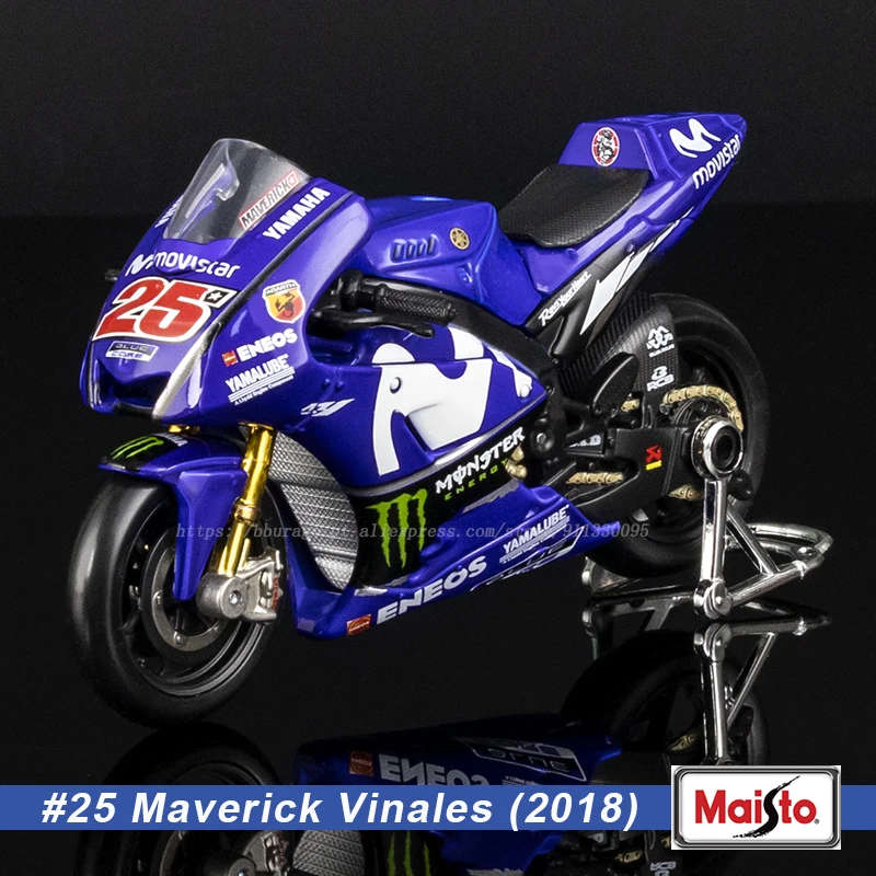 Maisto 1:18 Yamaha 2018 Champion 46Team Racing Silvardo original