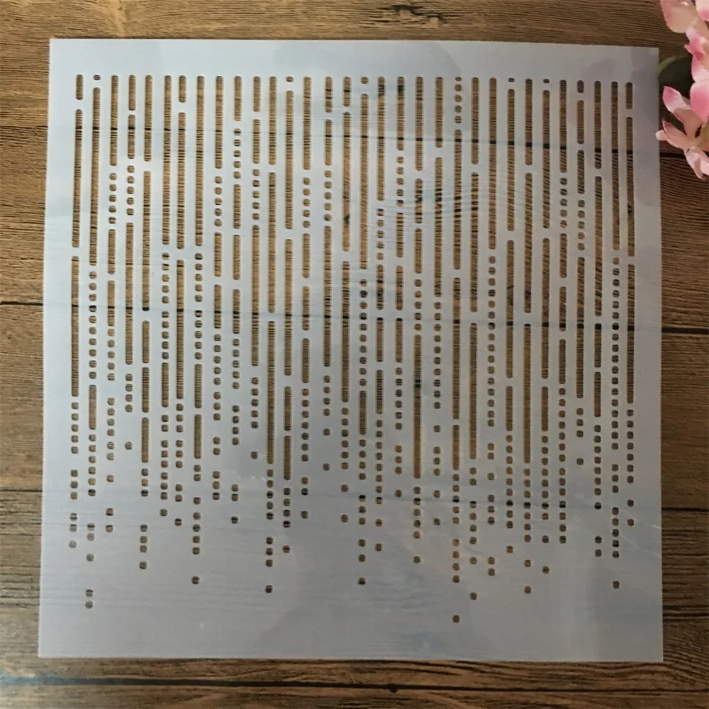 30*30cm tečka linky deštivý DIY vrstvení vzorníky zeď malba zápisníku barvitost razicí hudební album dekorační šablona