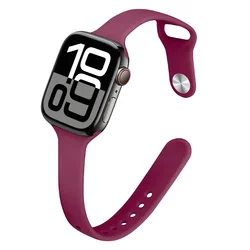 Breathable Silicone Strap for Smartwatch - Elegant Bracelet Design (Wine red 32)