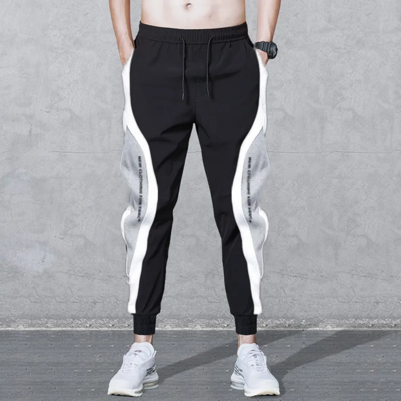 2025 New Men Black Pants Hip Hop Drawstring Jogger Fashion Comfortable Trousers Male Casual Sweatpants Loose Elastic Waist Sport 3