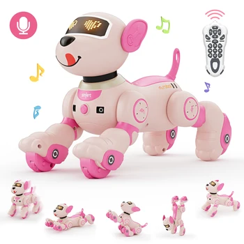 VATOS Robot Dog Toy for Kids Voice 2.4GHz Remote Control Robot Pet Touch Sensor 20+ Mode Puppy Toy for Kids Girls 1