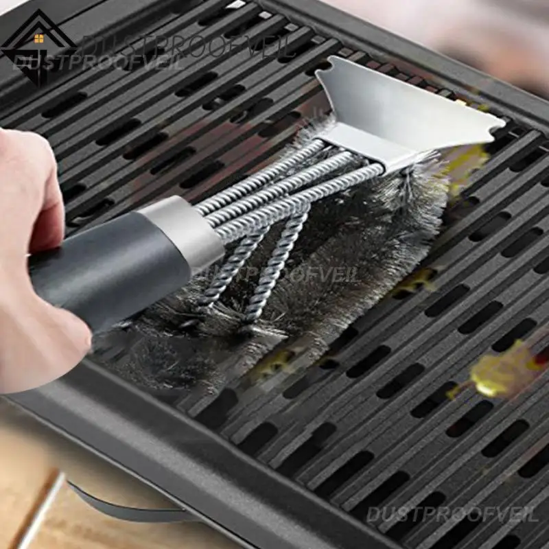

Simple Not Easy To Rust Barbecue Wear-resistant Universal Stainless Steel Household Spring Convenient Portable Cleaning Brush